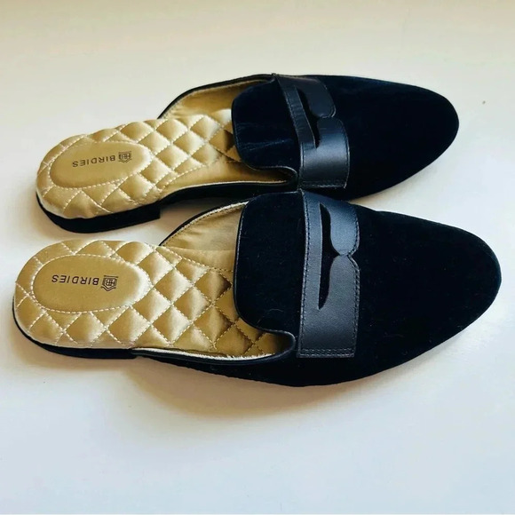 Birdies Navy The Phoebe Velvet Mule Slides - Picture 5 of 8